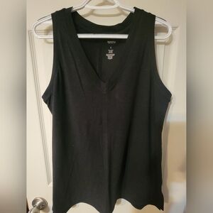 Sonoma Goods for Life -VNeck Tank, Black, Size L